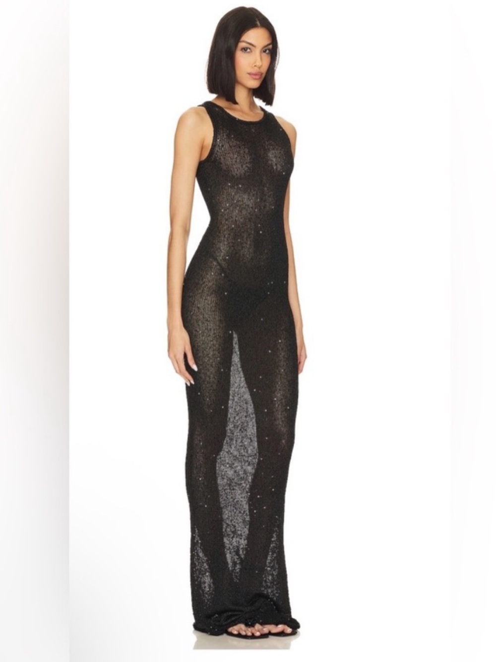 Asta Resort Black Sequin Dress - Picture 2 of 6